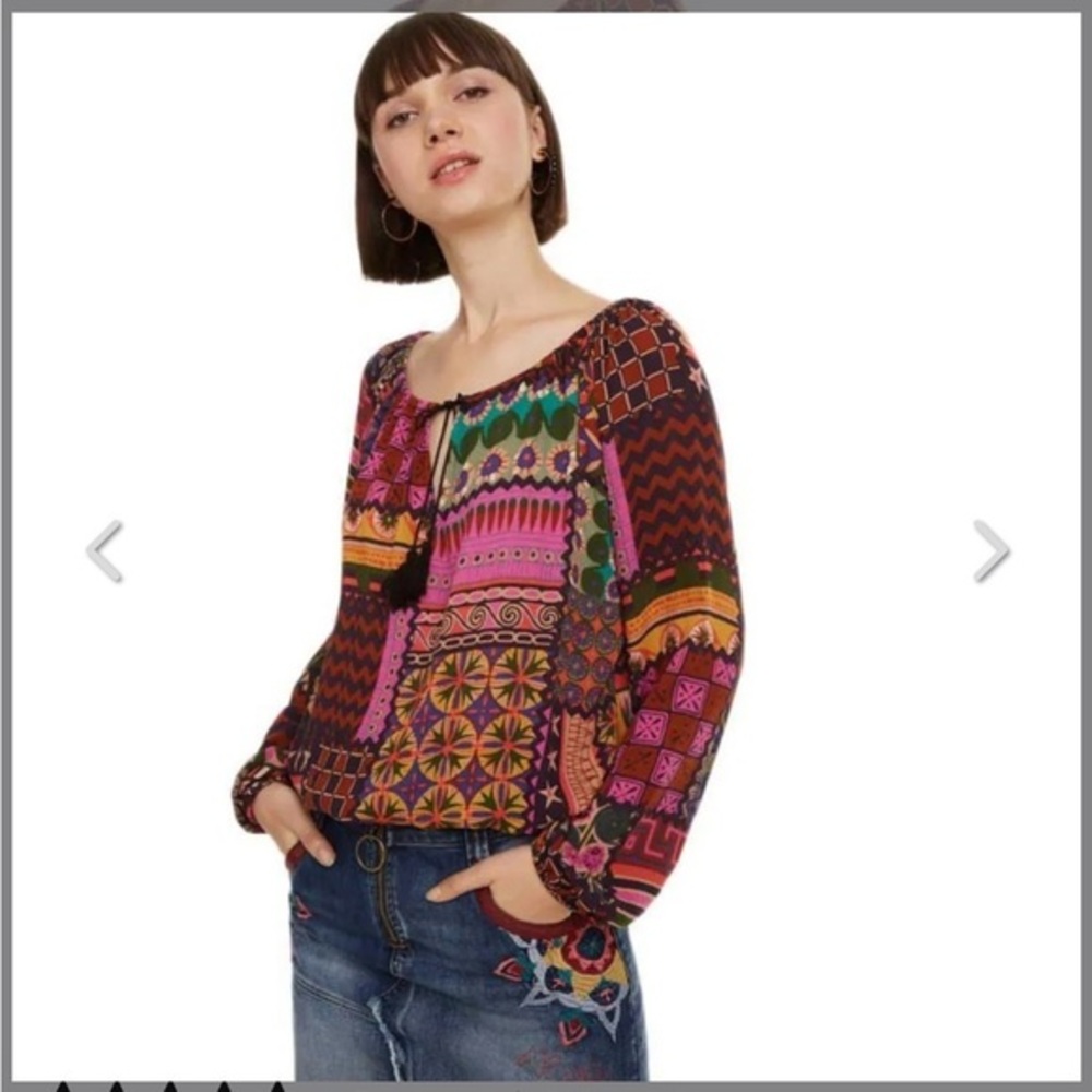 Desigual Giulia Colourful Bohemian vibe top